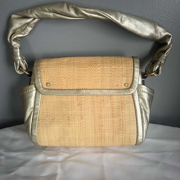 COACH Mini Straw Metallic Gold Party Bag! - Picture 5 of 9